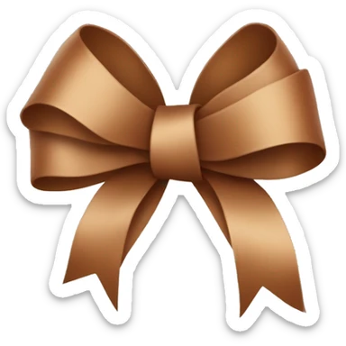 Cute warm brown winter ribbon sticker