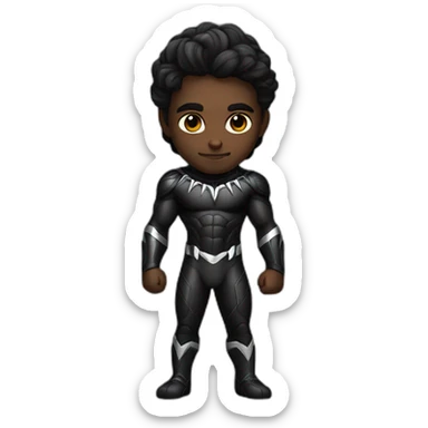 Indian black panther superhero sticker