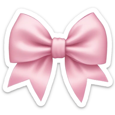 light pink bow  sticker