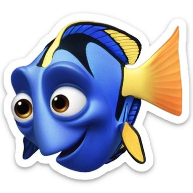the fish Dory from movie “Finding Dory” sticker