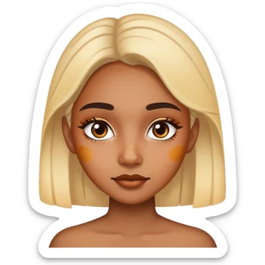 A girl wearing hyperpigmentation make up sticker