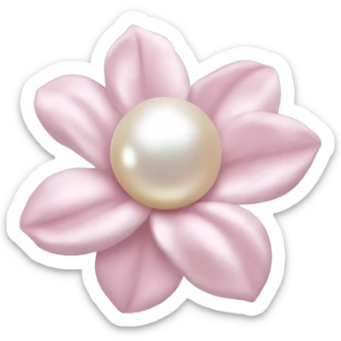 Pearl light pink flower sticker