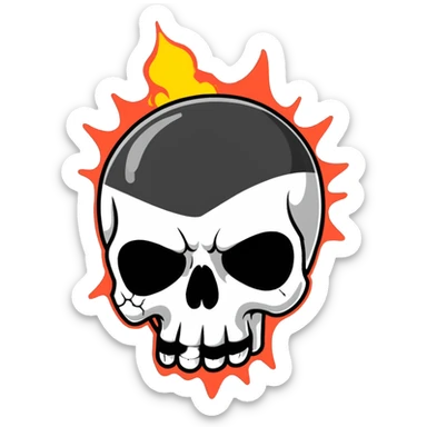 mindblown skull sticker