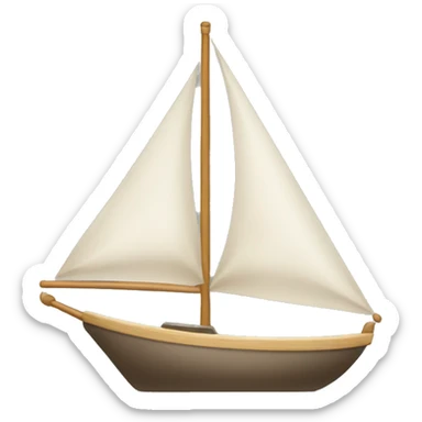 Neutral-colored sailboat sticker