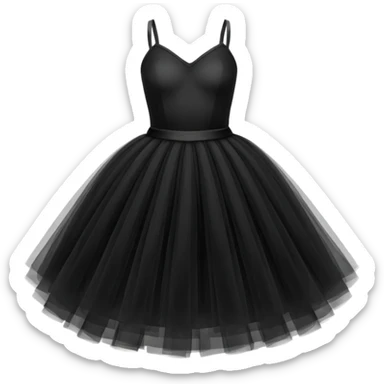 cinematic-realistic-black-tutu,-layers-of-fine,-soft-tulle-forming-a-voluminous-and-airy-skirt,-delicate-folds-catching-the-light,-slightly-frayed-edges-adding-authenticity,-glowing-softly-with-a-warm-and-ethereal-elegance sticker