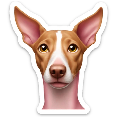 Podenco pink nose  sticker