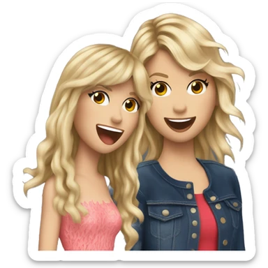Taylor Swift con Shakira cantando enGuadalajara  sticker