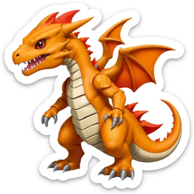 Salandit-Greymon-Agumon-Charizard-Duskull-Cubone-Hybrid (Full body) sticker