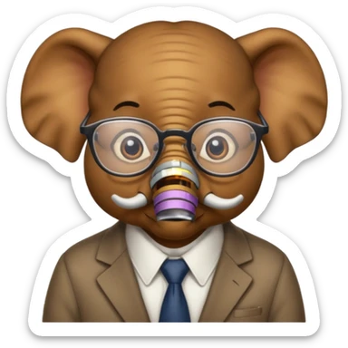 elefante academico sticker