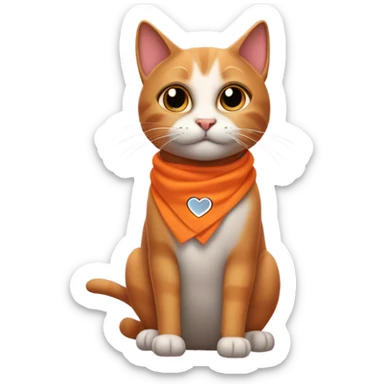 un gato naranja bravo sticker