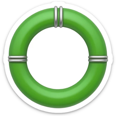 Grüner Haken in einem grünen Ring sticker