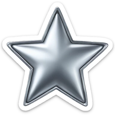 Chrome star sticker