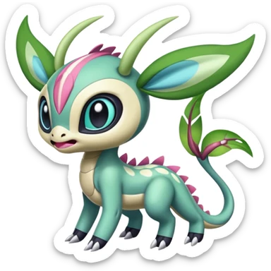 Colorful Exotic Meloetta-Palkia-Virizion-Venom-Stitch-Fakémon-creature-hybrid sticker