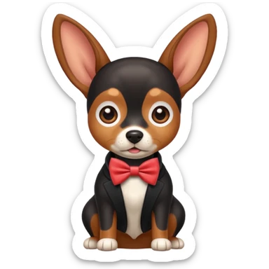 Cute Pincher dog cute theme sticker