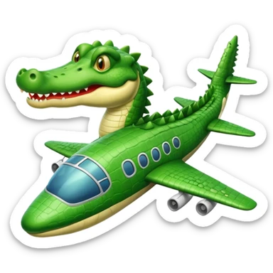 Hazme un cocodrils com cara en un avions sticker