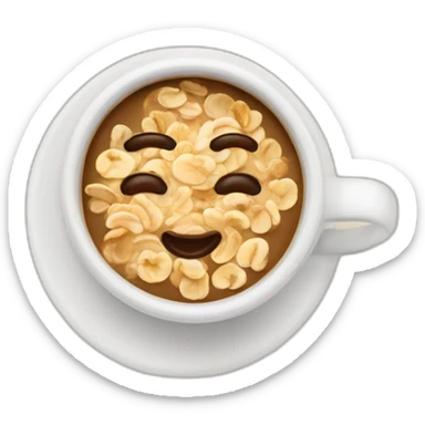 tasse d’expresso et un bol de muesli sticker