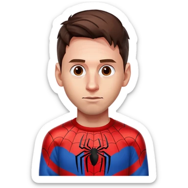Messi con sueter de spiderman sticker