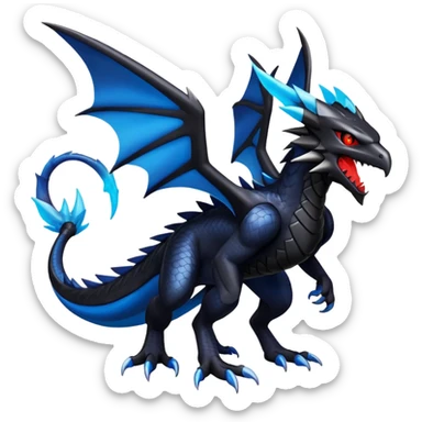 Shiny Dark Nargacuga-Zekrom-Noivern-Hybrid (Full body) sticker