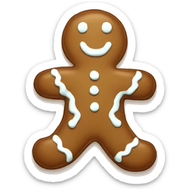 gingerbread man sticker