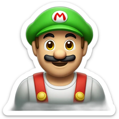 Mario bros with no mustache sticker