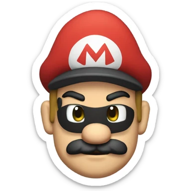 Punk rock mario sticker