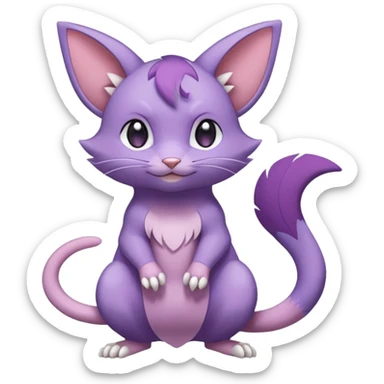 Aurorus-Purrloin-Delcatty-Rattata-Pokémon (full body) sticker