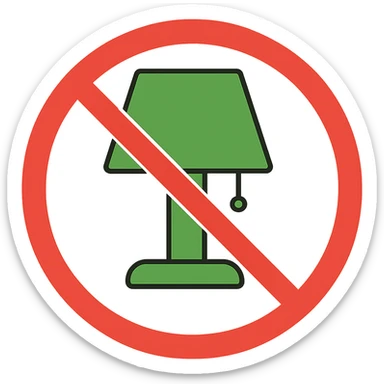Make the green lamp a much brighter, more vivid green while keeping the red prohibition circle intact. Maintain a transparent background. The style should be consistent with the original images. sticker