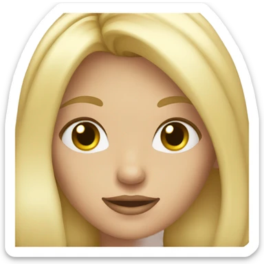 blond girl with manucure sticker