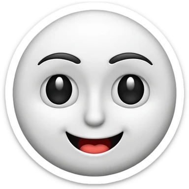 A wink emoji in black and white, with a cool and confident wink, and a slight smirk. sticker