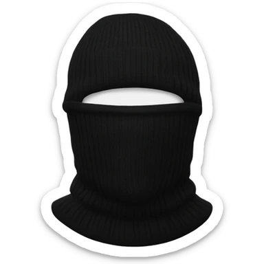 half Black wool Balaclava sticker