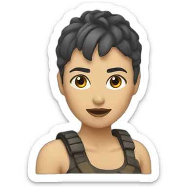 Emoji mujer enojada furiosa sticker