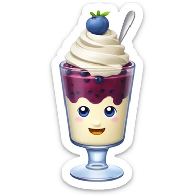 blueberry parfait sticker