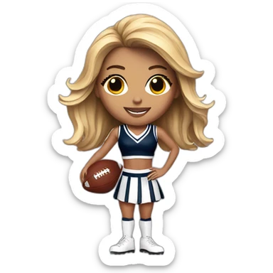nfl cheerleader sticker