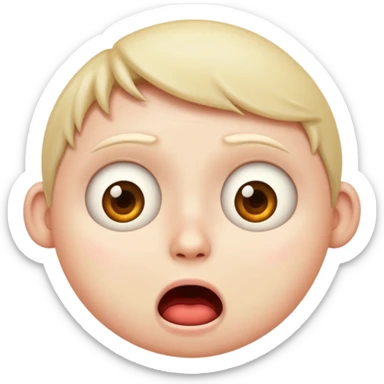 emoji showing a suprised disgusted face sticker