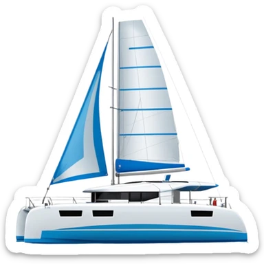 lagoon 43 catamaran facing to the right sticker