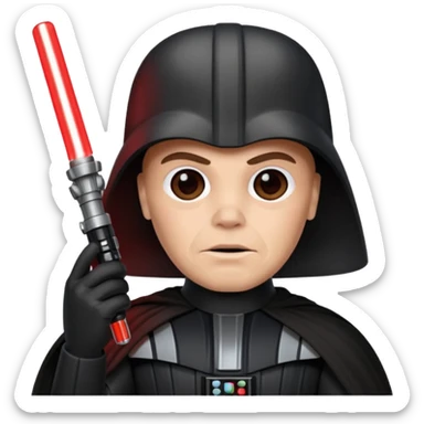 Darth Vader with red lightsaber sticker