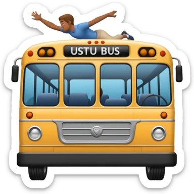 Man throwing woman into a bus bumper  sticker