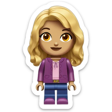 Lofi Girl in lego style sticker
