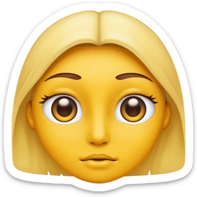 From the previous emoji I want the center above section of the head be yellow sticker