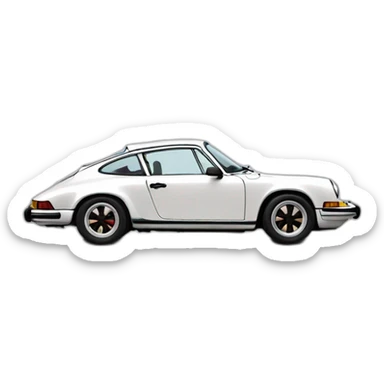 Porsche 911 1976 side view sticker