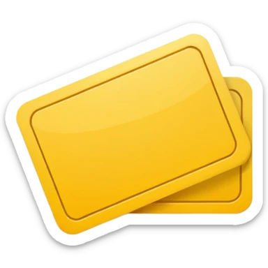 yellow ticket card sticker