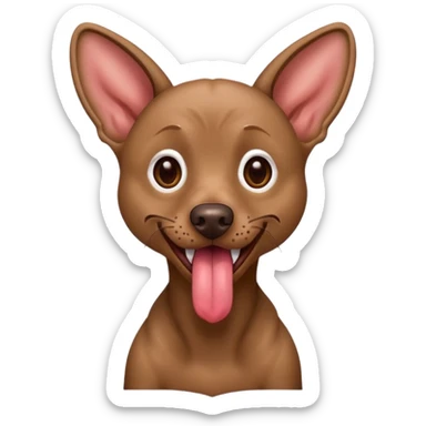 Xoloitzcuintle Dog silly expression with tongue sticking out sticker