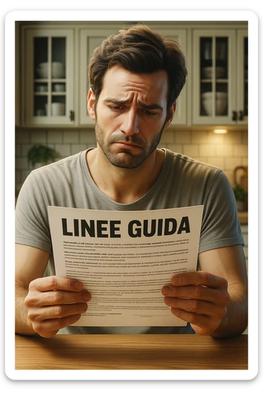 FALLA IDENTICA A QUESTA MA SUL FOGLIO SCRIVI "LINEE GUIDA" IN ITALIANO sticker