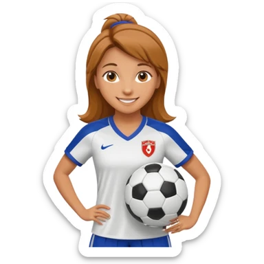 woman soccer player sticker