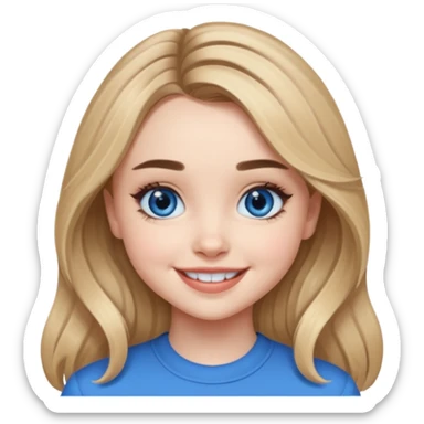 Sabrina Carpenter with blue eyes sticker