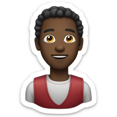 black man hosting a movie theater sticker