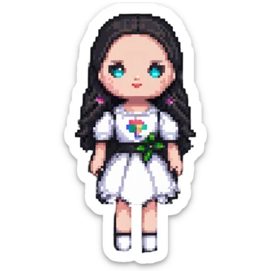 woman doll sticker