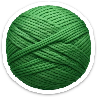 Rolled Yarn Ball green sticker