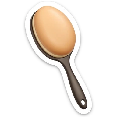 Beige fully silicon pastry brush for applying egg  sticker