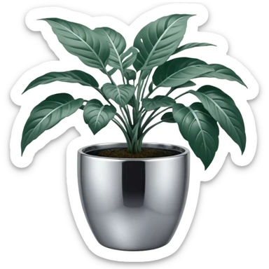 plant in pot style hajime sorayama sticker